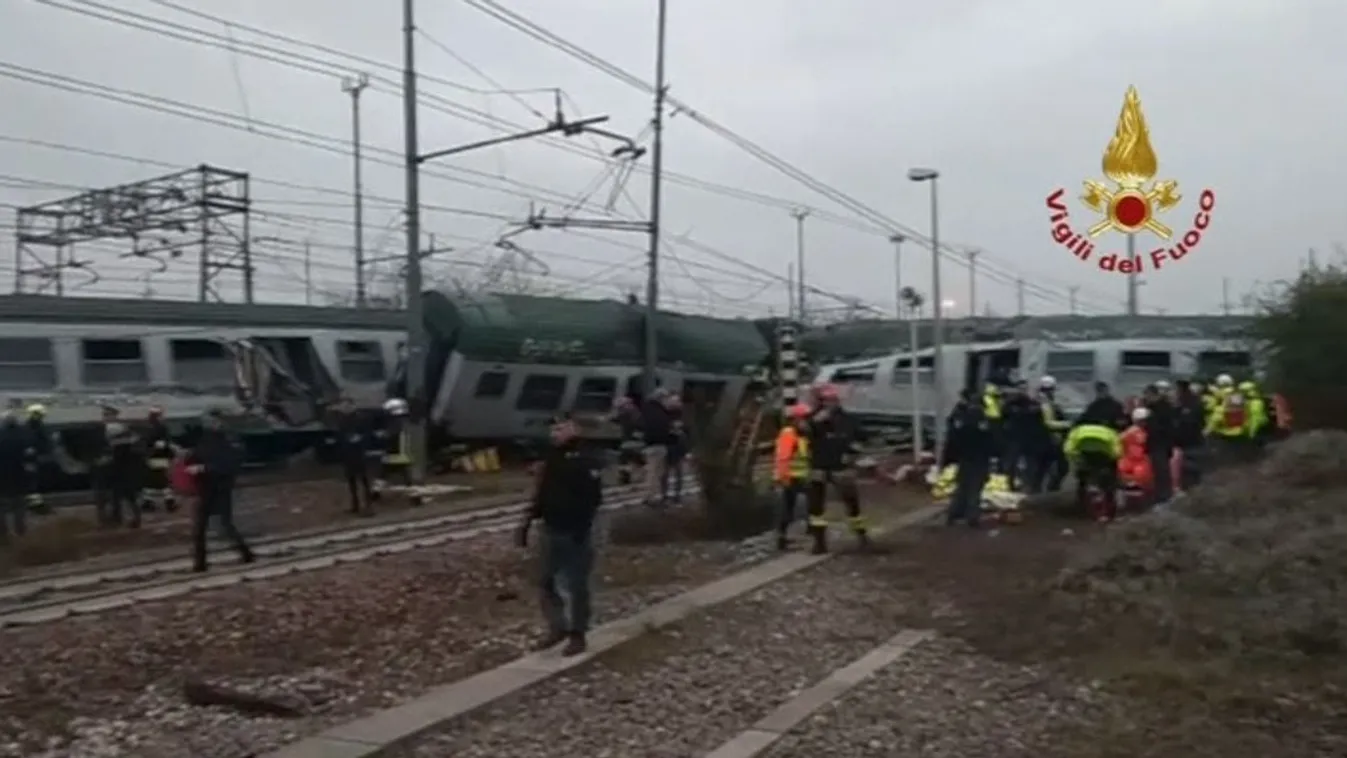 Száznál is több sérült a milánói vonatszerencsétlenségben