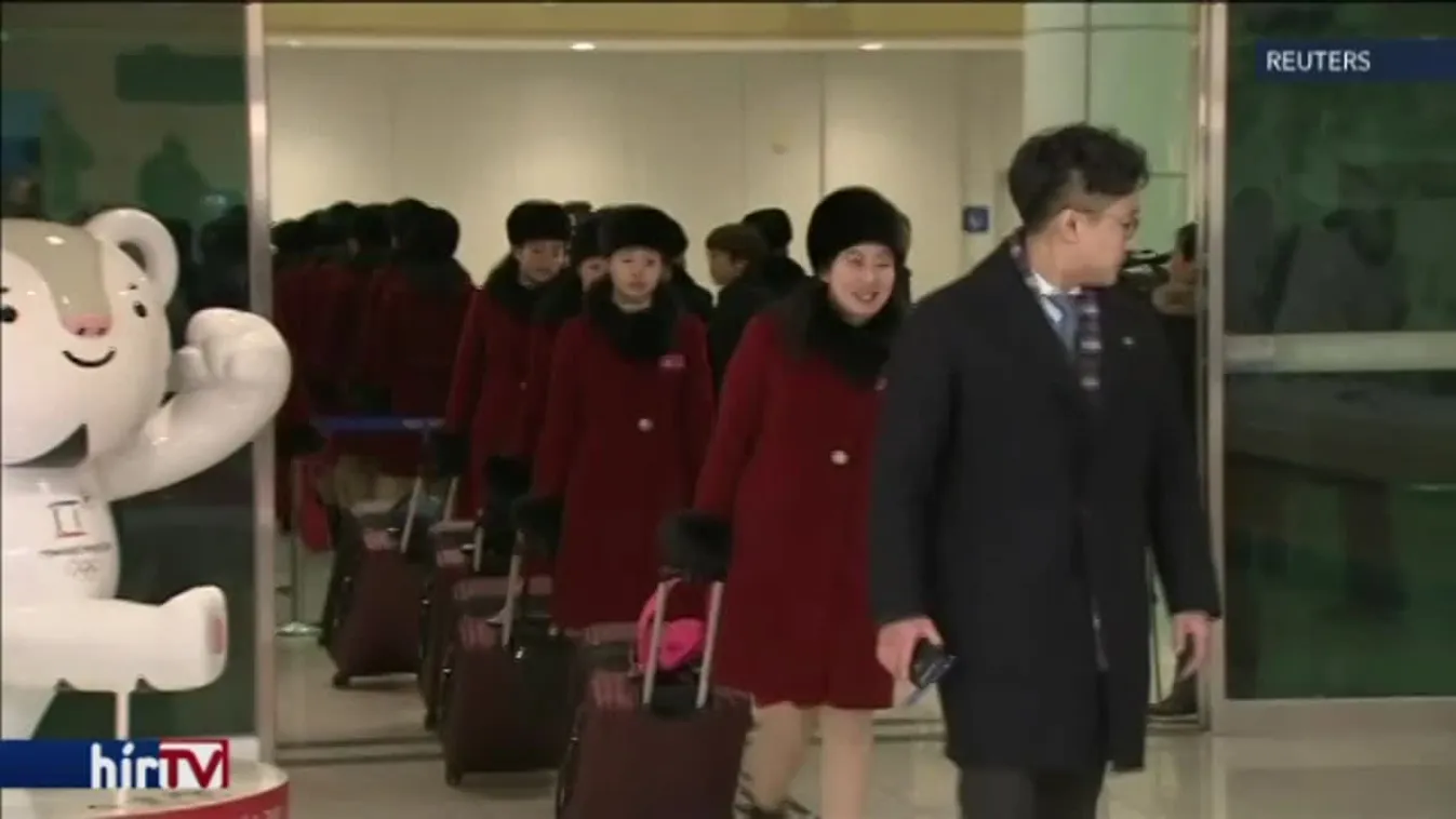 Megérkezett az észak-koreai csapat a téli olimpia helyszínére