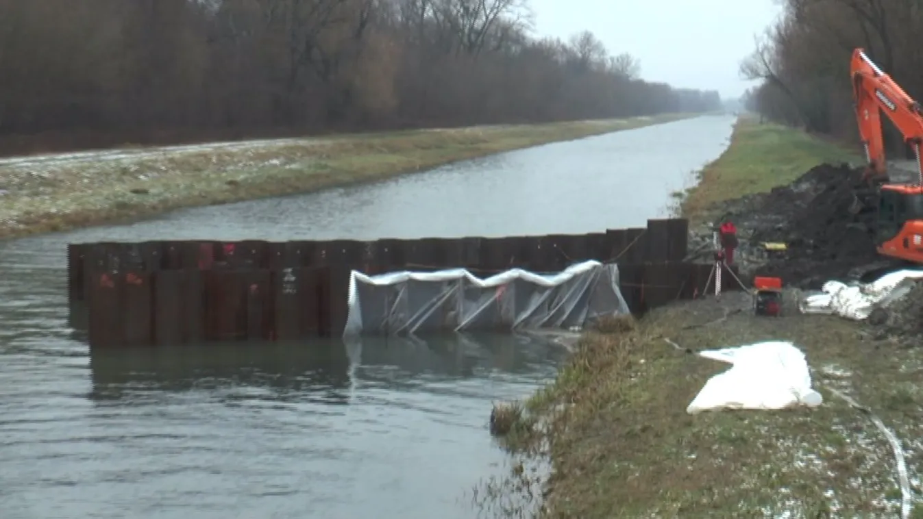 Megkezdték a halrács építését a Nyugati övcsatornán