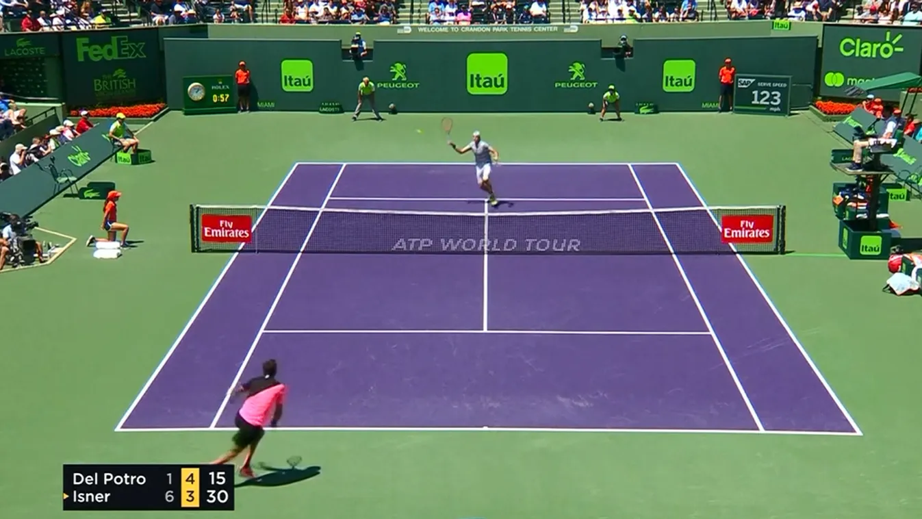 Isner Del Potrót megállítva döntőzik Miamiban