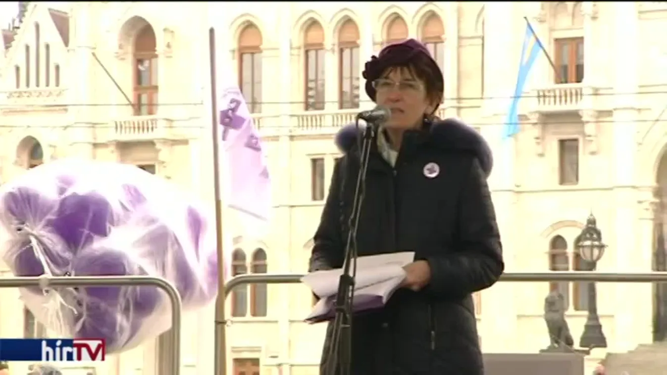 Azonnali egészségügyi béremelést követeltek egy budapesti tüntetésen