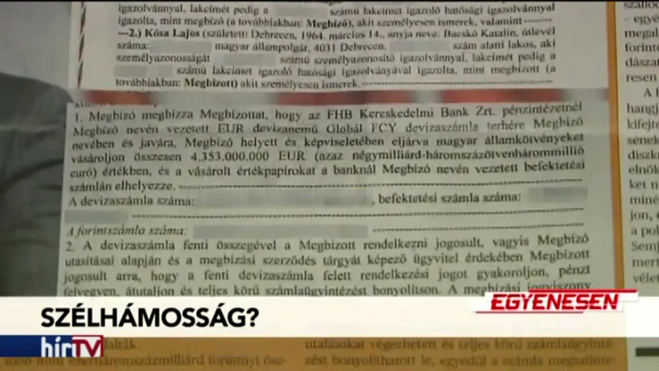 Egyenesen - Kormánybukás?