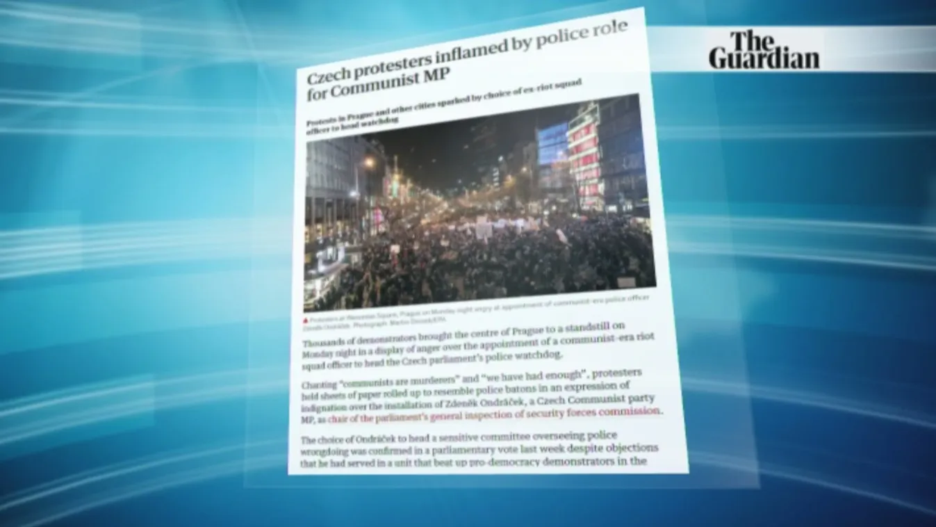 Kommunista rendőr kinevezése ellen tüntettek Prágában