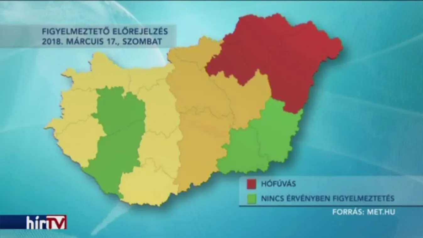 Piros riasztás négy megyére