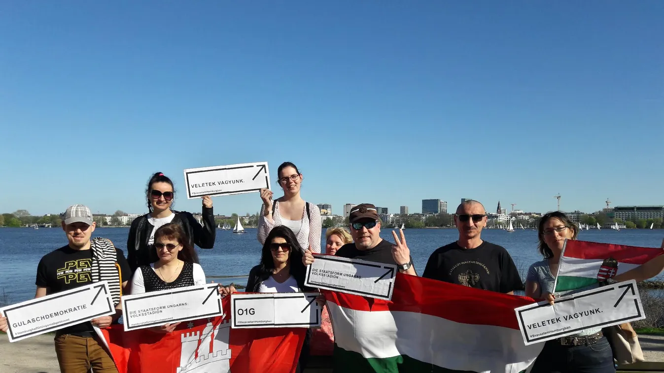 A hamburgi magyarok is szimpátiatüntetést tartottak