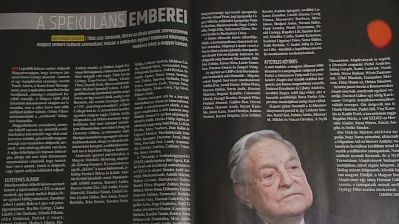 Tiltakoznak az ELTE-sek a Figyelőben megjelent Soros-lista ellen