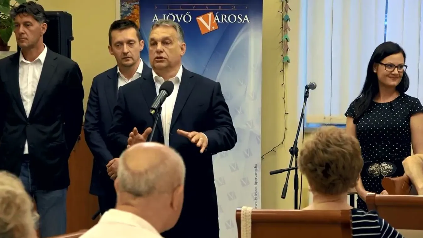 Nyugdíjprémiummal és migránsozással kampányolt Orbán az V. kerületben