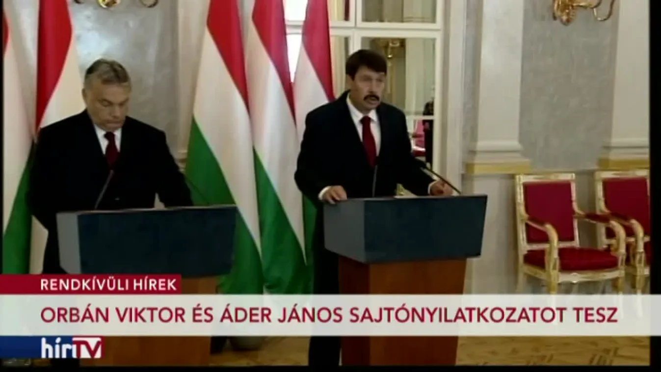 Orbán Viktor és Áder János sajtótájékoztatója