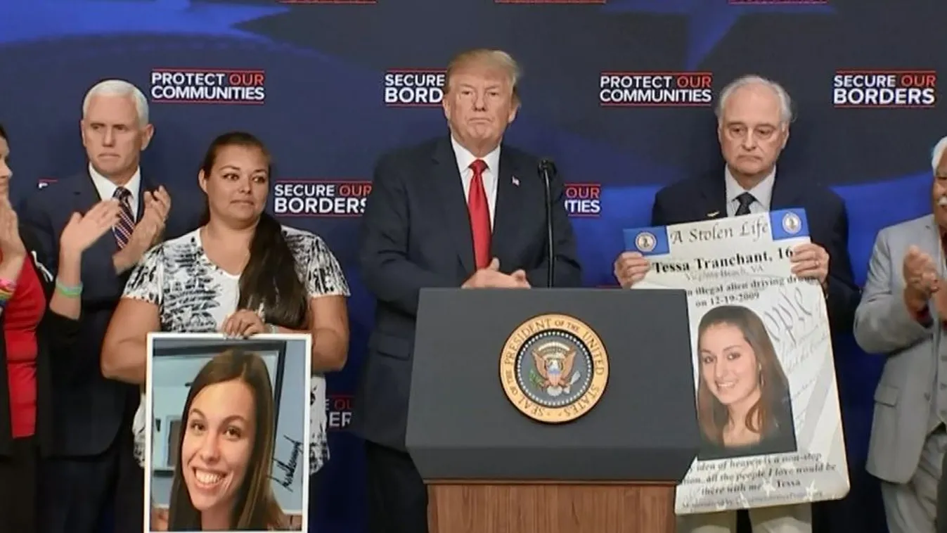 Illegális migránsok áldozatainak családjával találkozott Trump