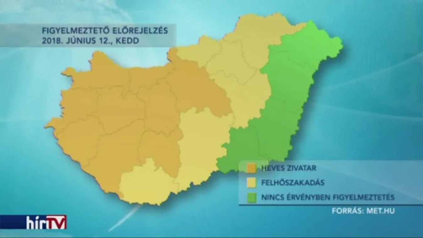 Riasztást adtak ki a zivatarok miatt