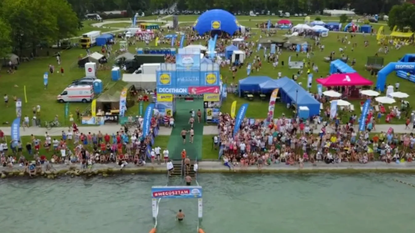 Rekordszámú résztvevővel számolnak a Balaton-átúszáson