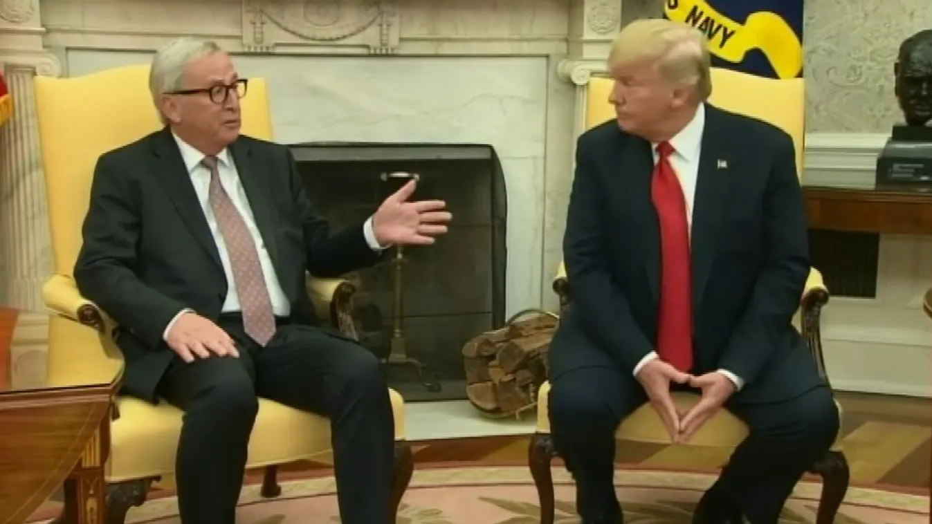 Trump Juncker látogatásakor is folytatta a kettős beszédet