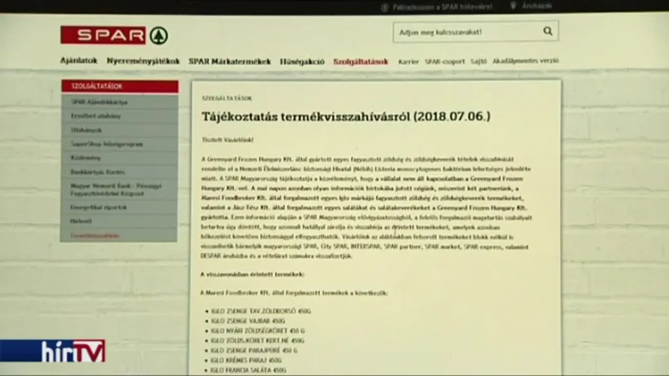 Nébih: Nem hibázott a gyártó