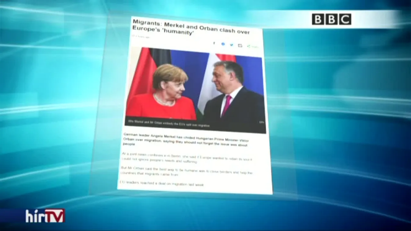 Orbán és Merkel emberiességhez való hozzáállását állítják szembe