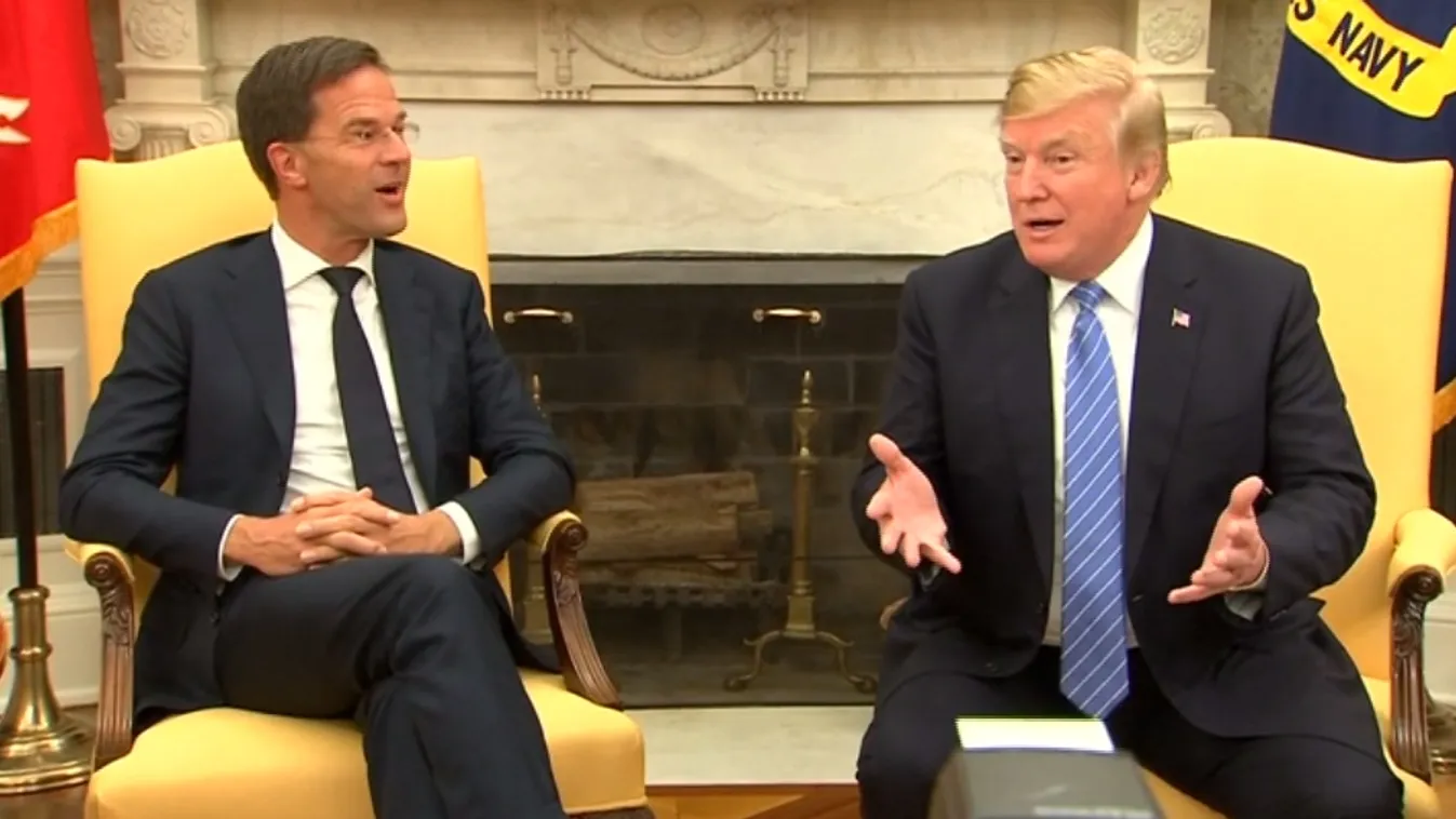 „De az baj” – Trump szavába vágott a holland miniszterelnök