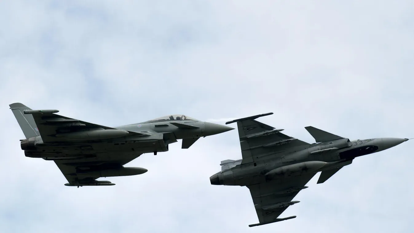 Együtt gyakorlatoztak magyar Gripenek és brit Tájfunok