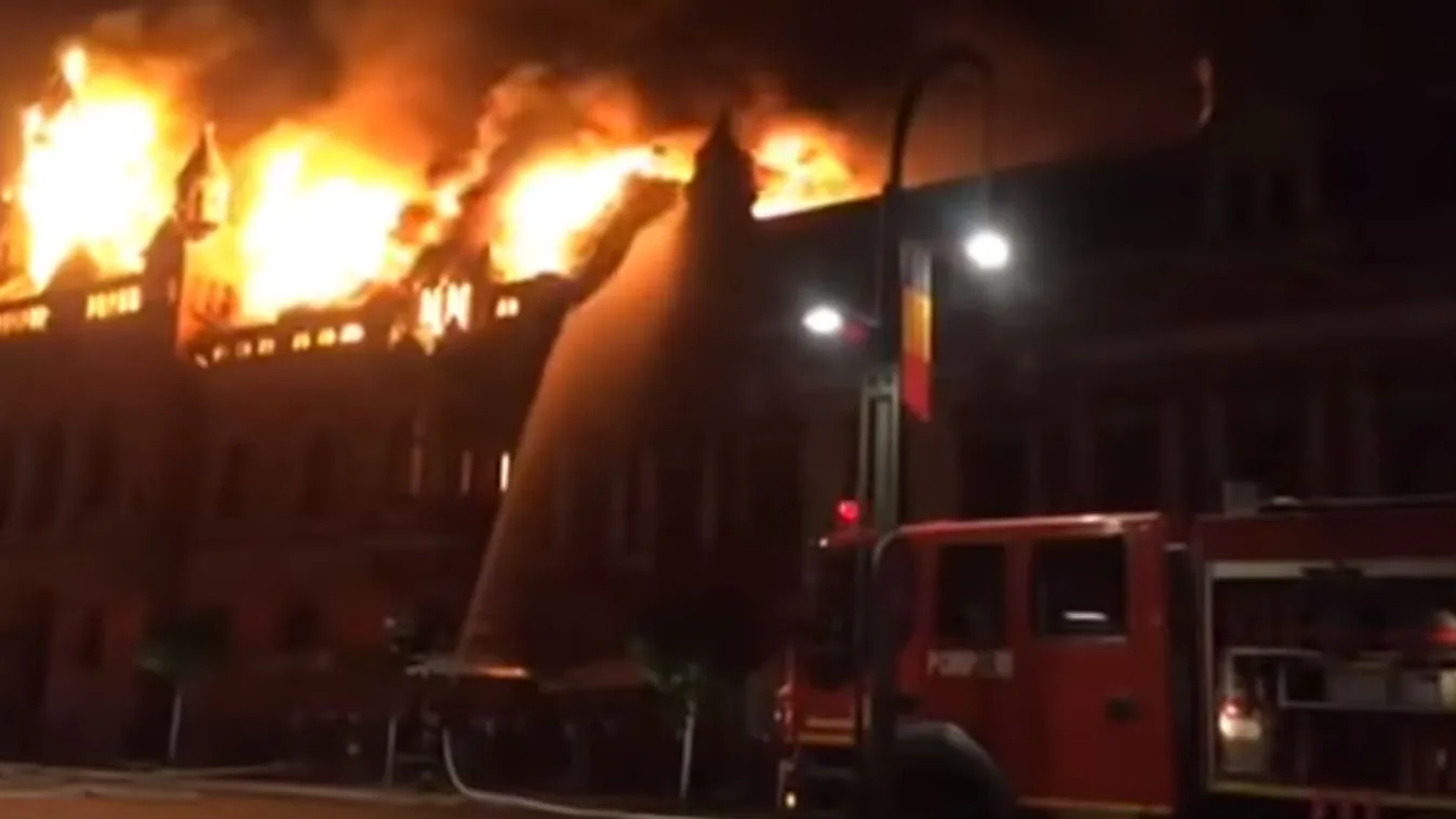 Kigyulladt a görögkatolikus püspöki palota épülete Nagyváradon