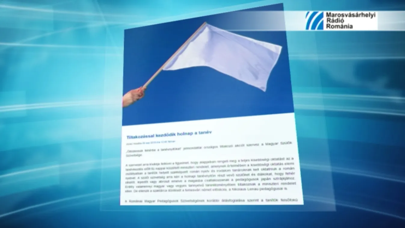 Fehér karszalaggal tiltakoznak Erdély-szerte a magyar iskolákban