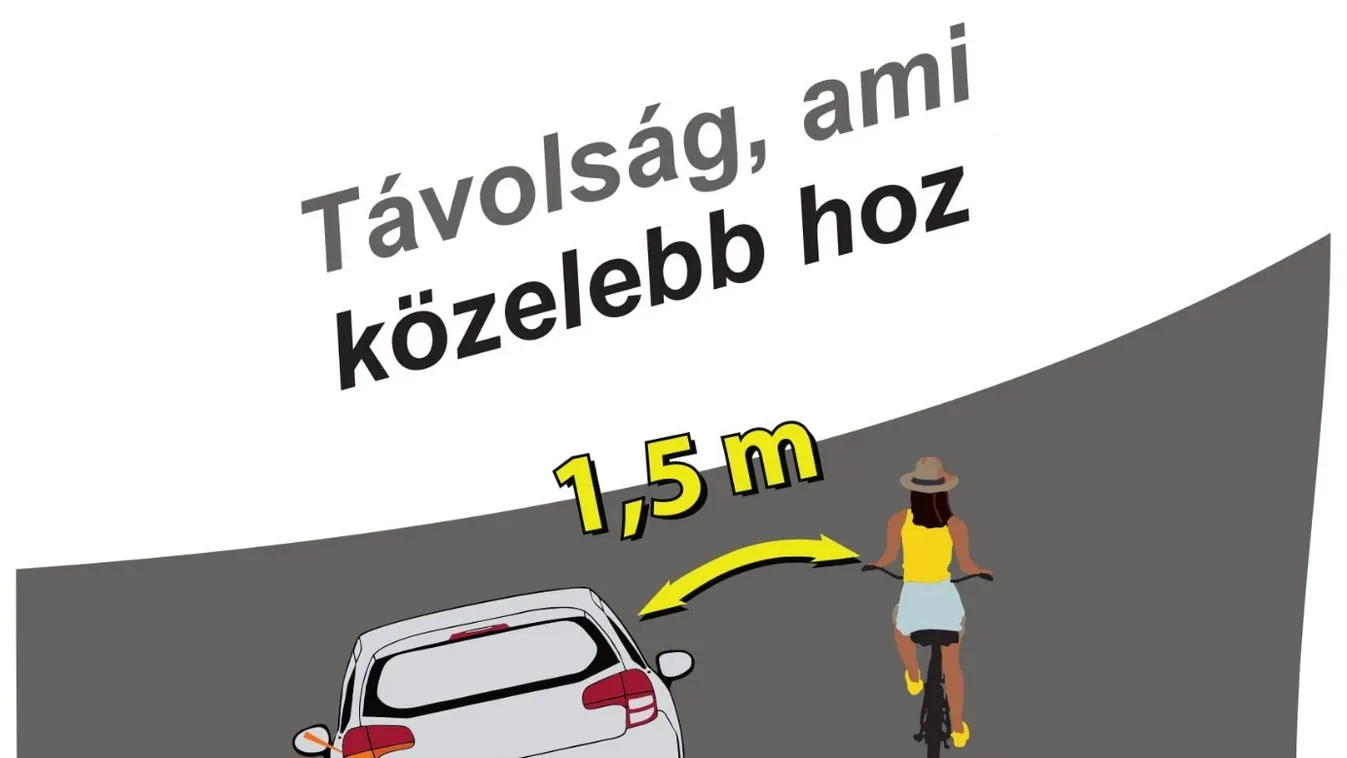 Változik a KRESZ: másfél méter a bringásoknak
