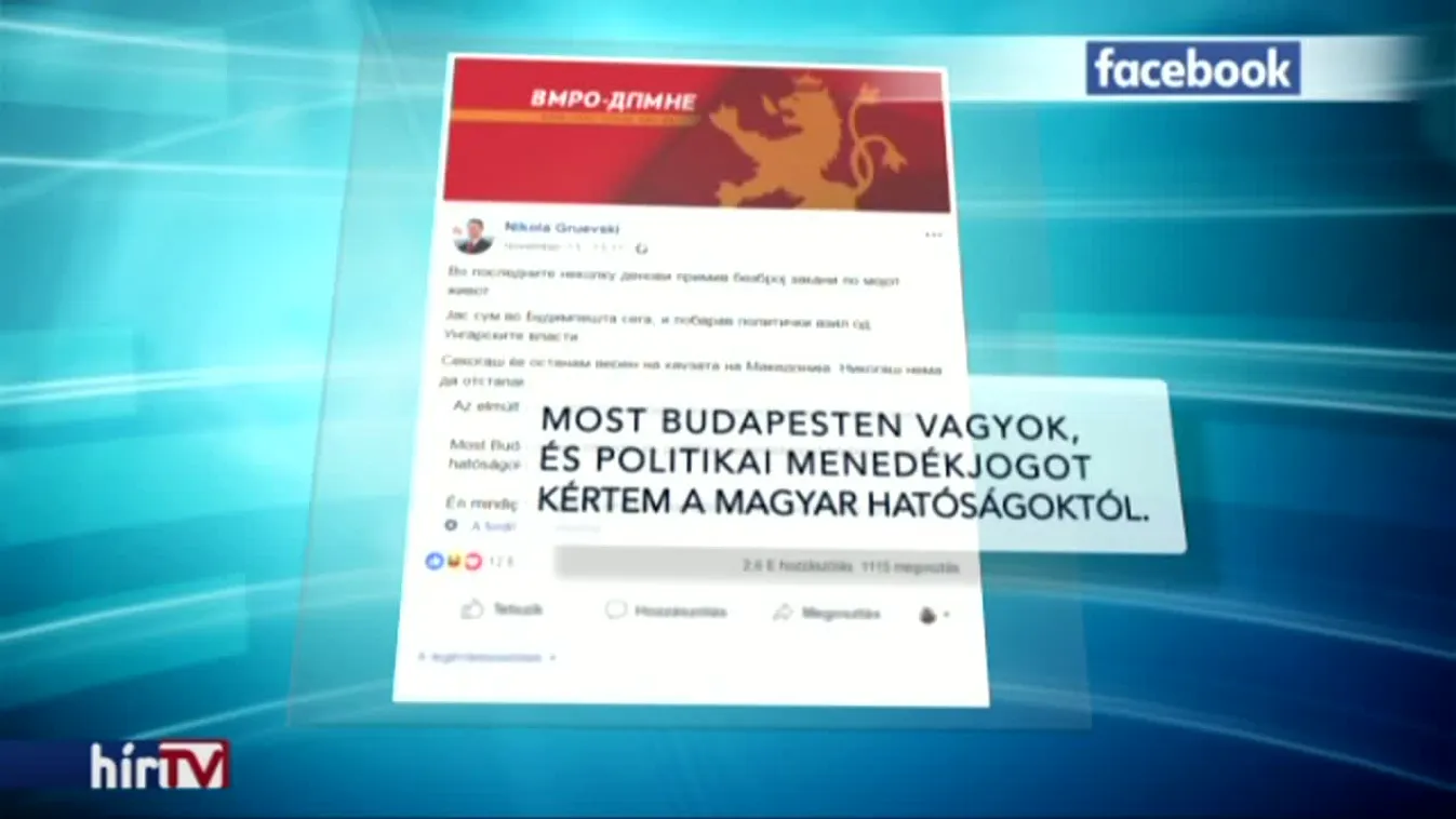 A Gruevszki-ügy körül forgott a parlamenti ülés