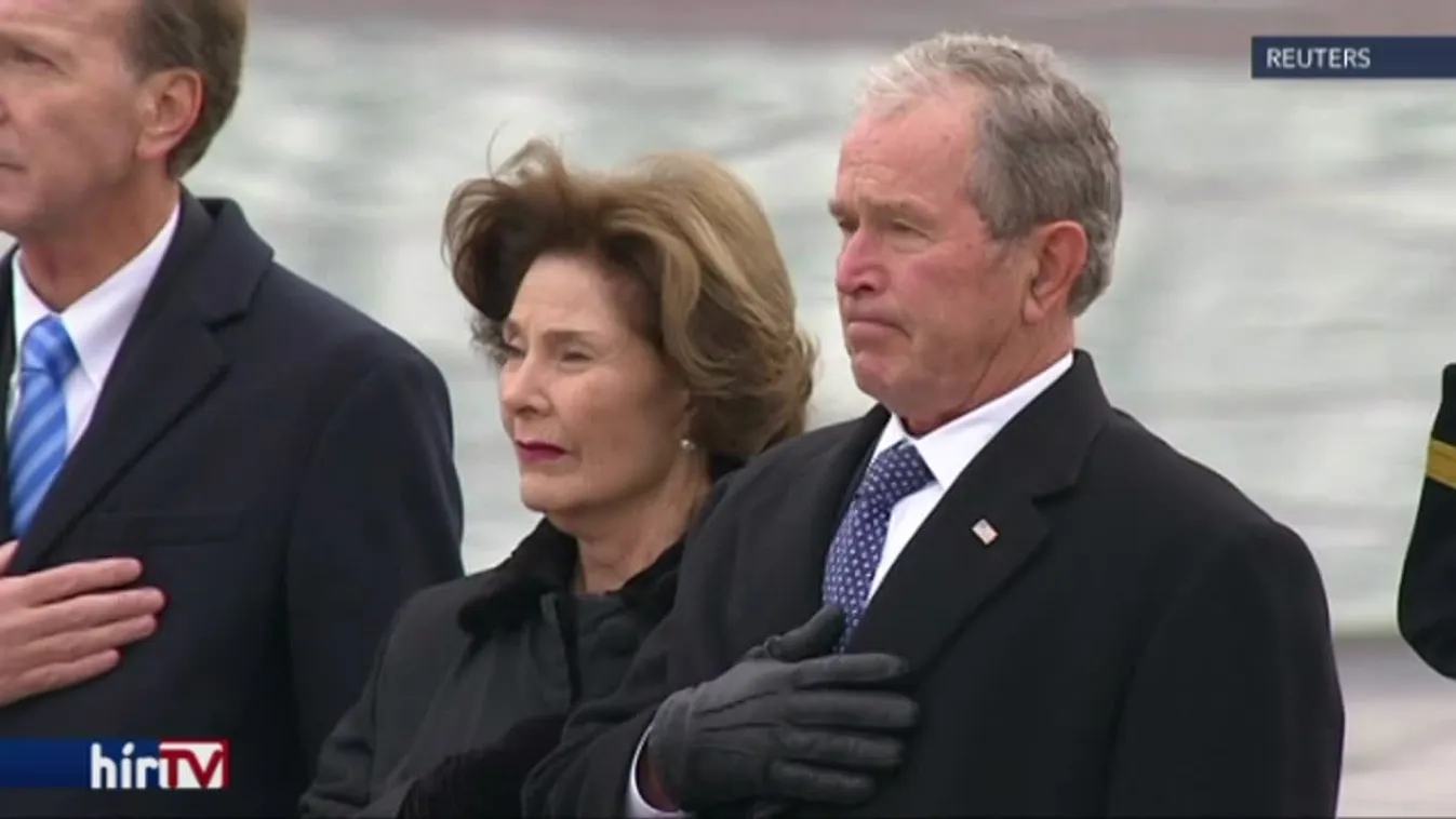 George H. W. Bushra fia emlékezett, beszédet sok helyen nevetés kísérte