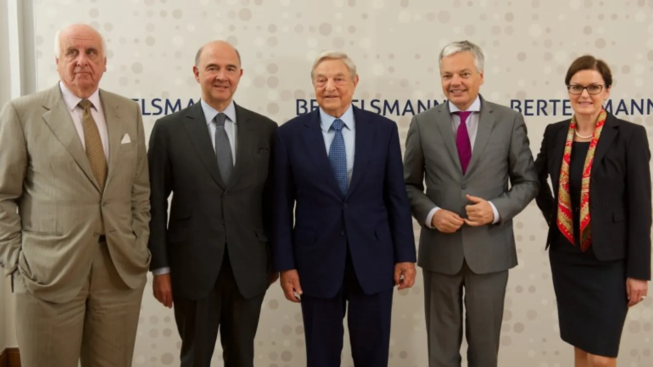 Az unió pénzügyi biztosával tanácskozik Soros György