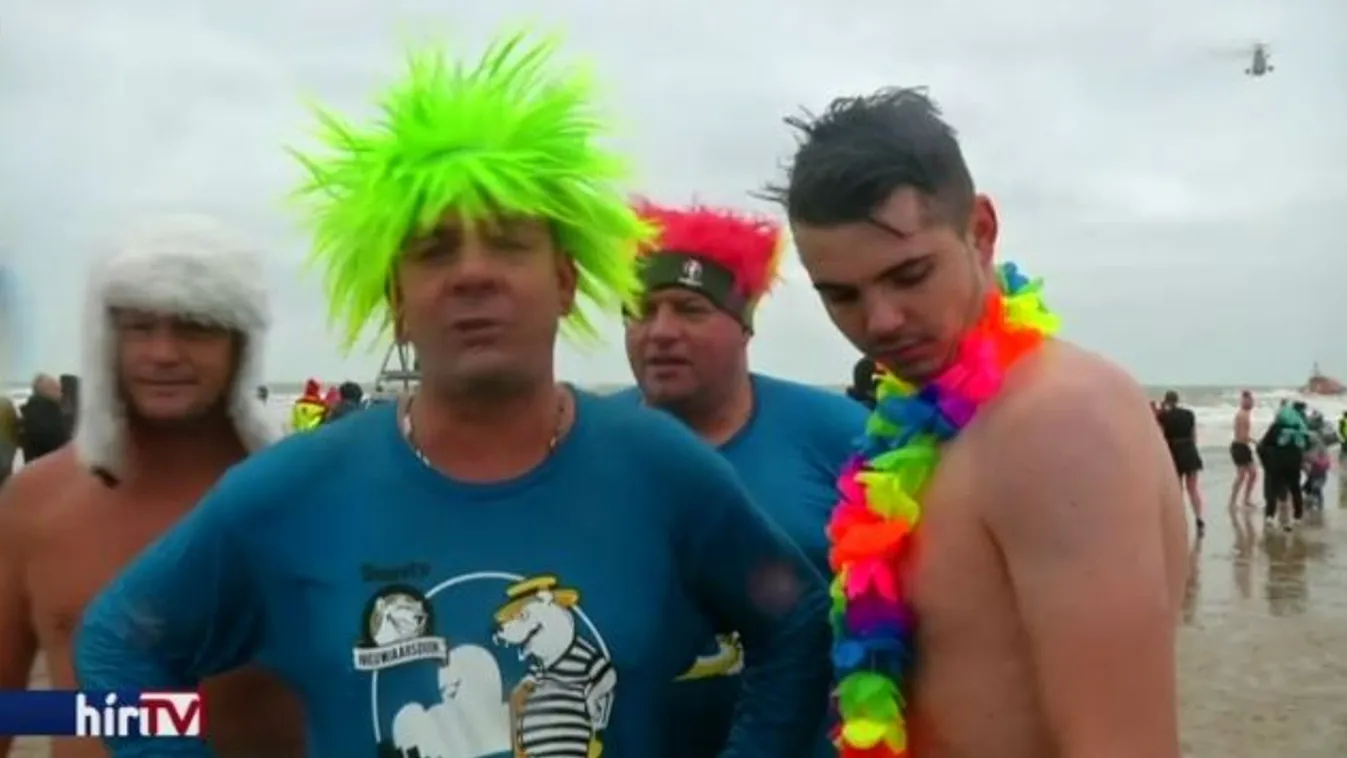 Belgiumban is népszerű az újévi jeges fürdőzés