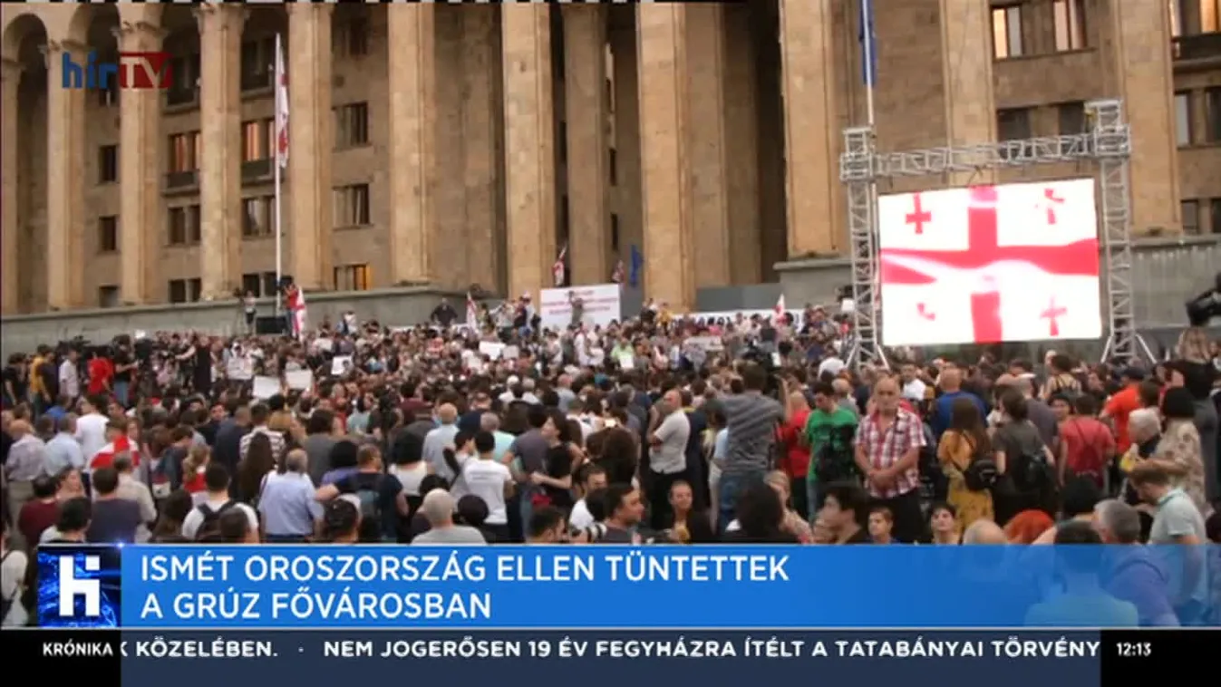 Ismét Oroszország ellen tüntettek a grúz fővárosban