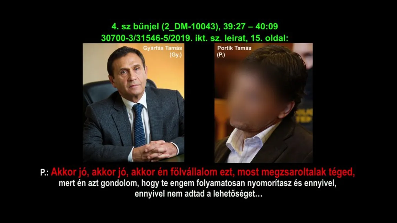 Exkluzív hangfelvétel a Fenyő-gyilkosság ügyében