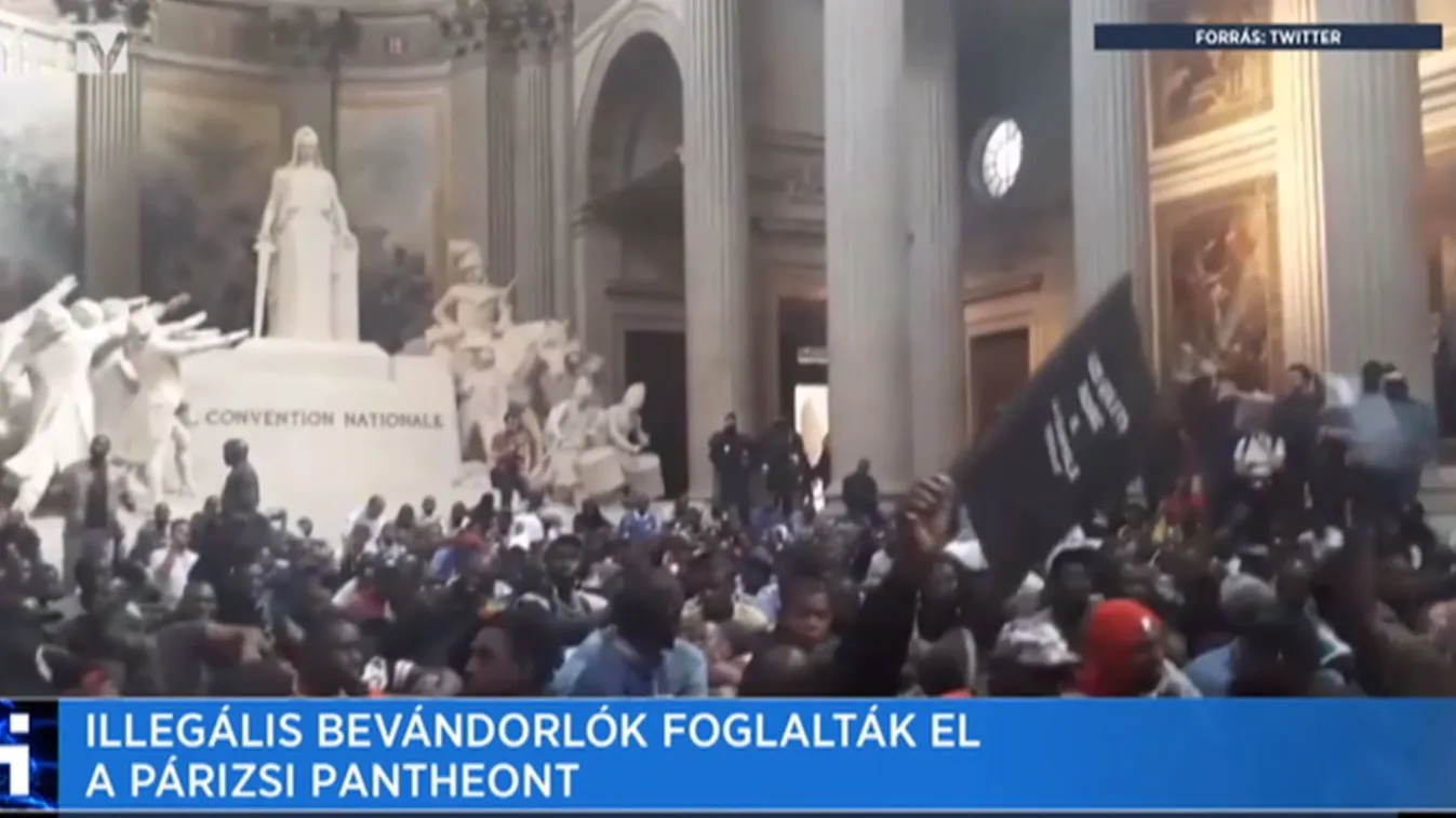 Illegális bevándorlók foglalták el a párizsi Pantheont