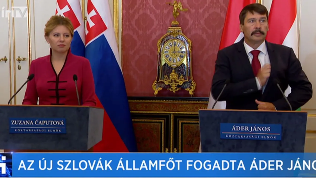 Az új szlovák államfőt fogadta Áder János