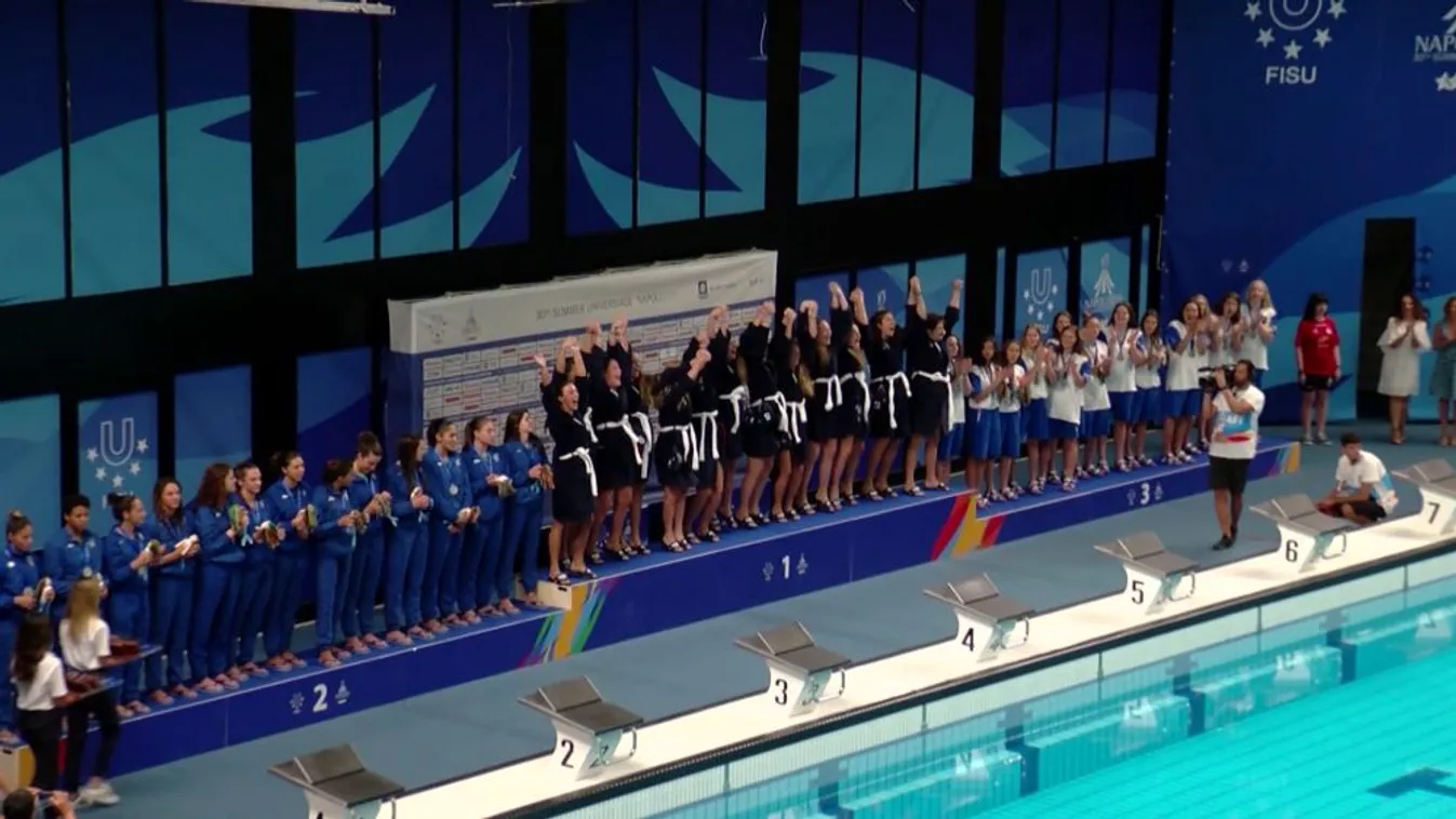 Universiade-győztesek a magyar női pólósok