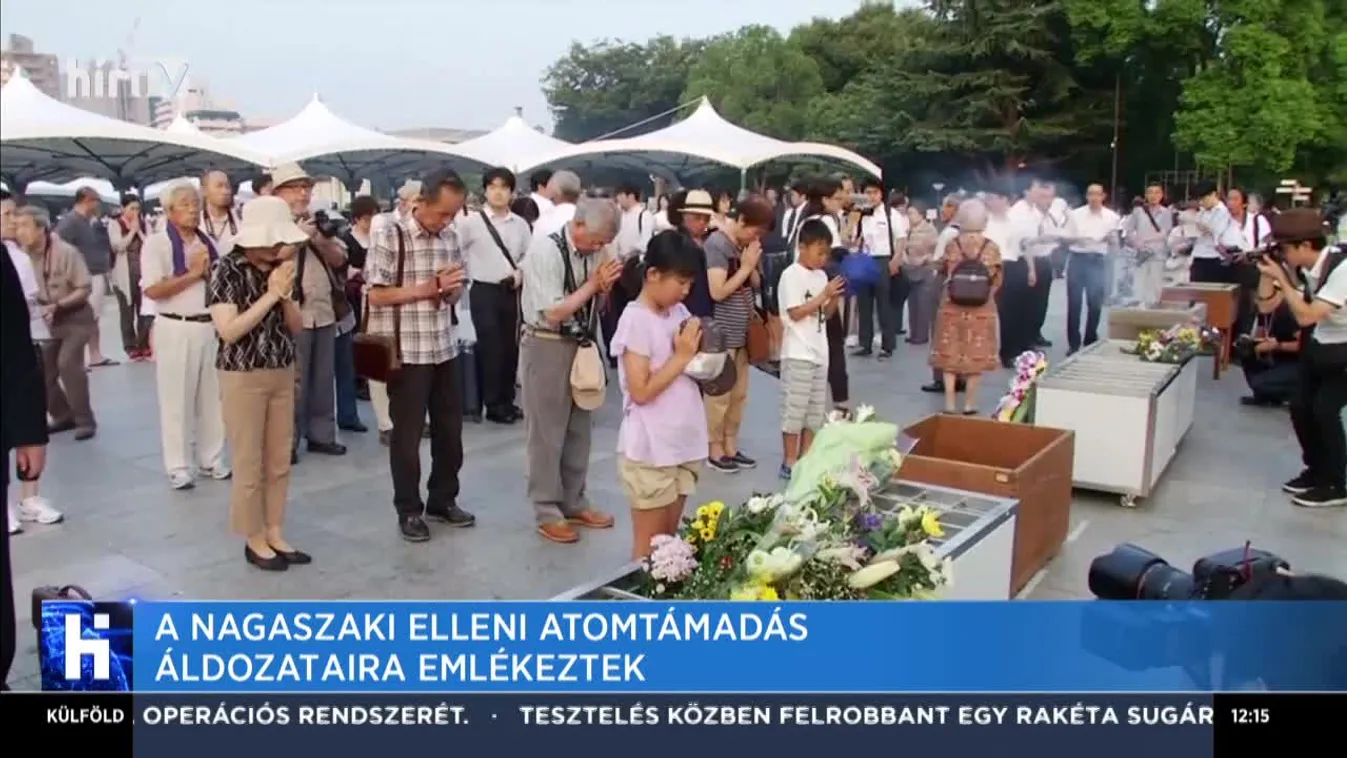 A Nagaszaki elleni atomtámadás áldozataira emlékeztek