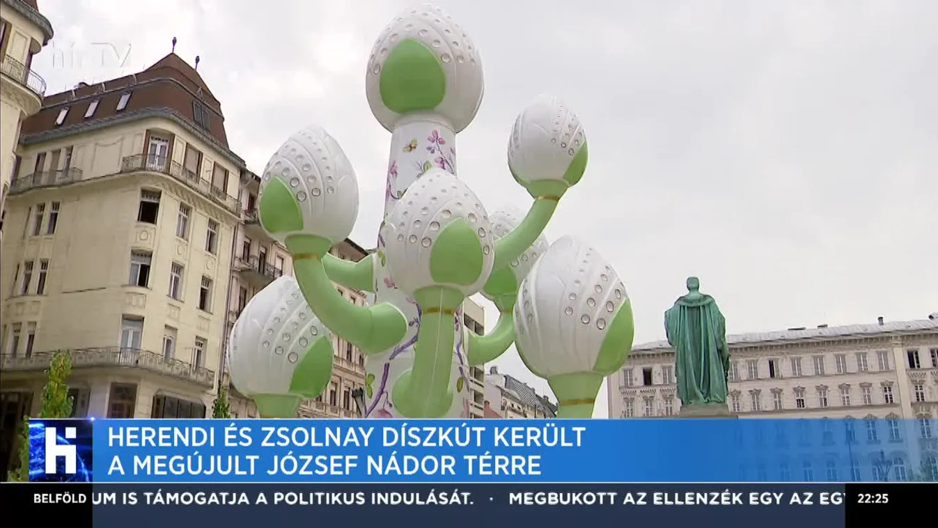 Herendi és Zsolnay díszkút került a megújult József nádor térre