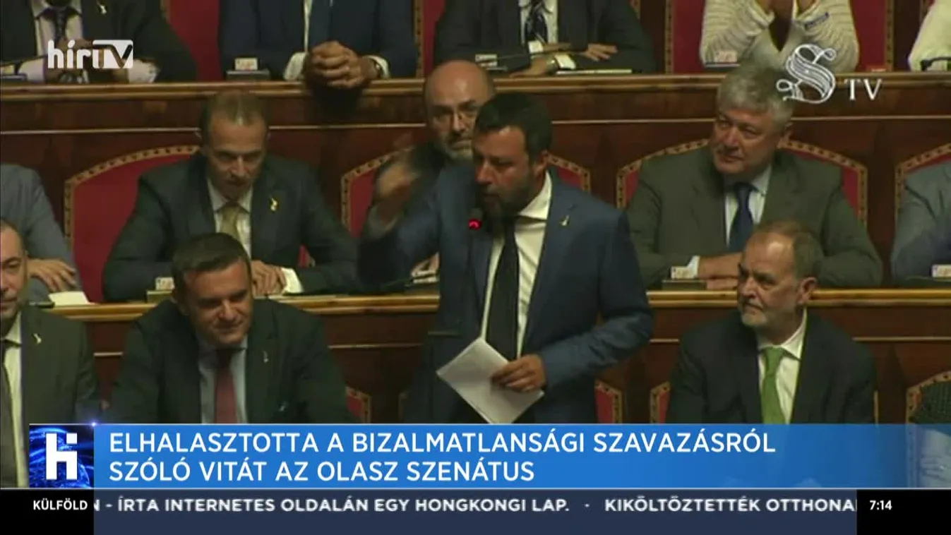 Elhalasztotta a bizalmatlansági szavazásról szóló vitát az olasz szenátus