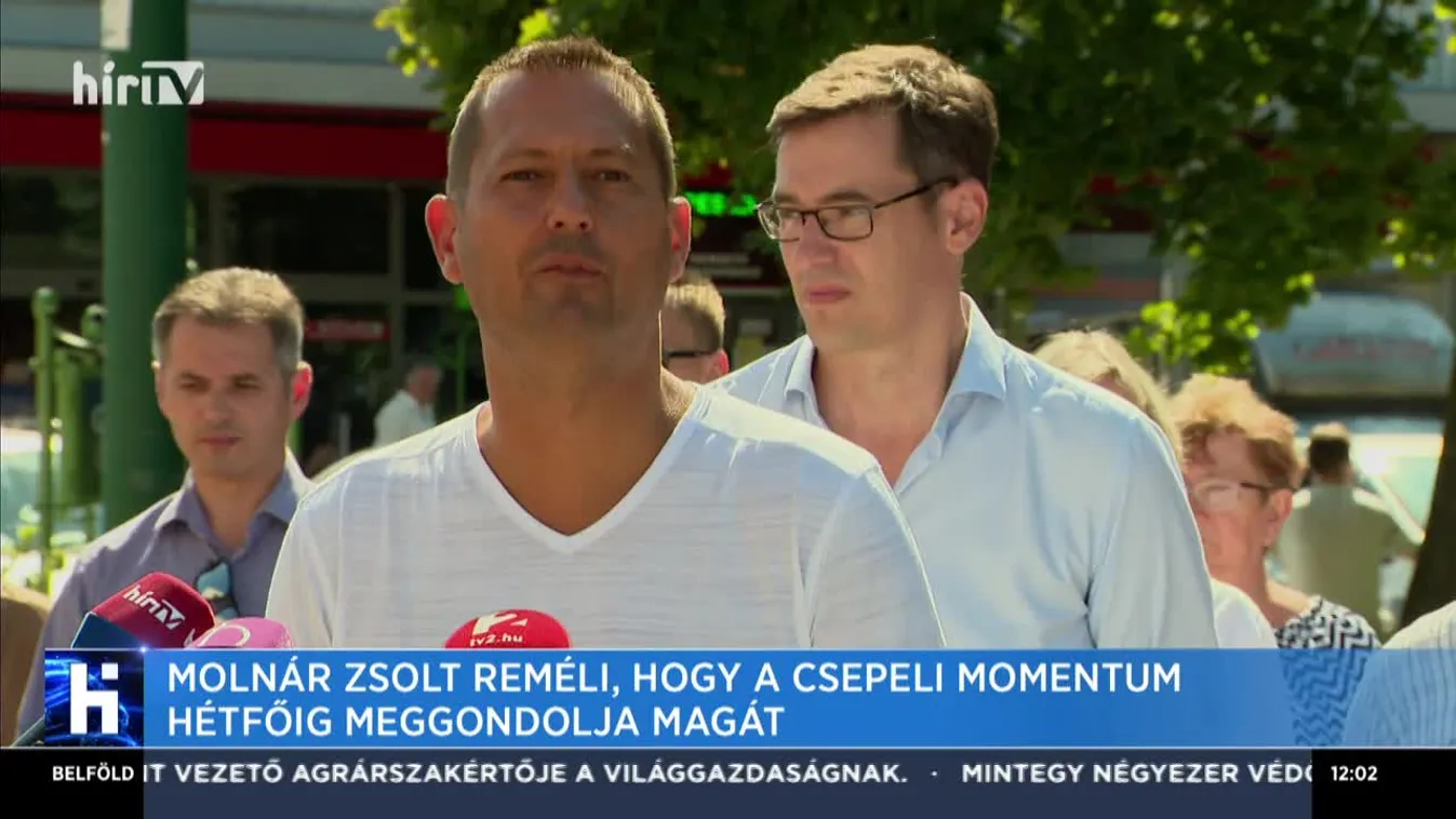 Molnár Zsolt reméli, hogy a csepeli Momentum hétfőig meggondolja magát