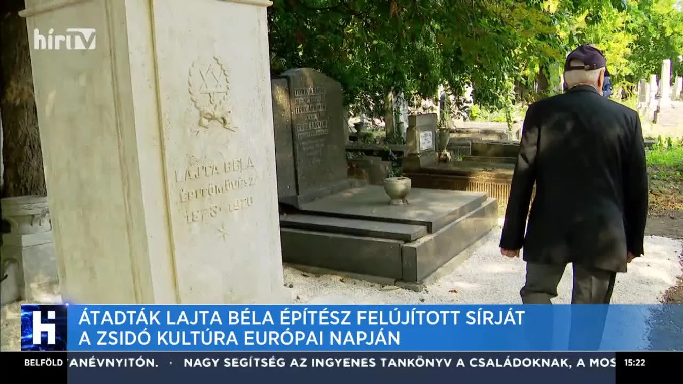 Átadták Lajta Béla építész felújított sírját