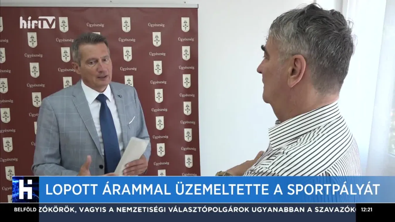 Lopott árammal üzemeltette a sportpályát