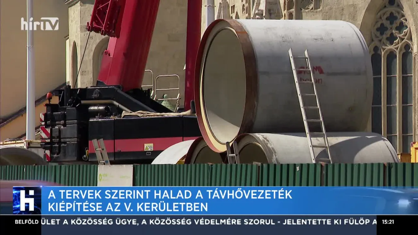 A tervek szerint halad a távhővezeték kiépítése az V. kerületben
