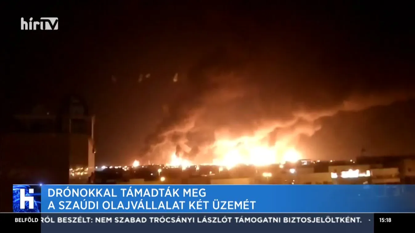 Drónokkal támadták meg a szaúdi olajvállalat két üzemét