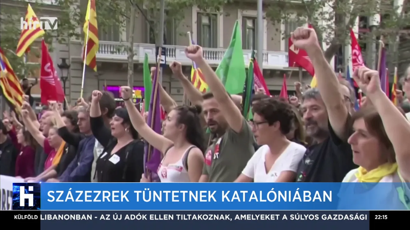 Százezrek tüntetnek Katalóniában