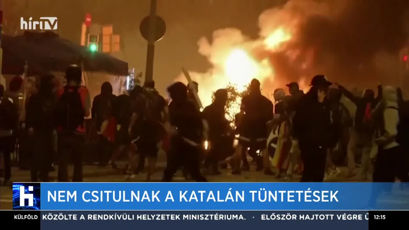Nem csitulnak a katalán tüntetések