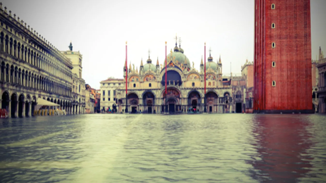 Ismét lezárták a Szent Márk teret az árvíz miatt