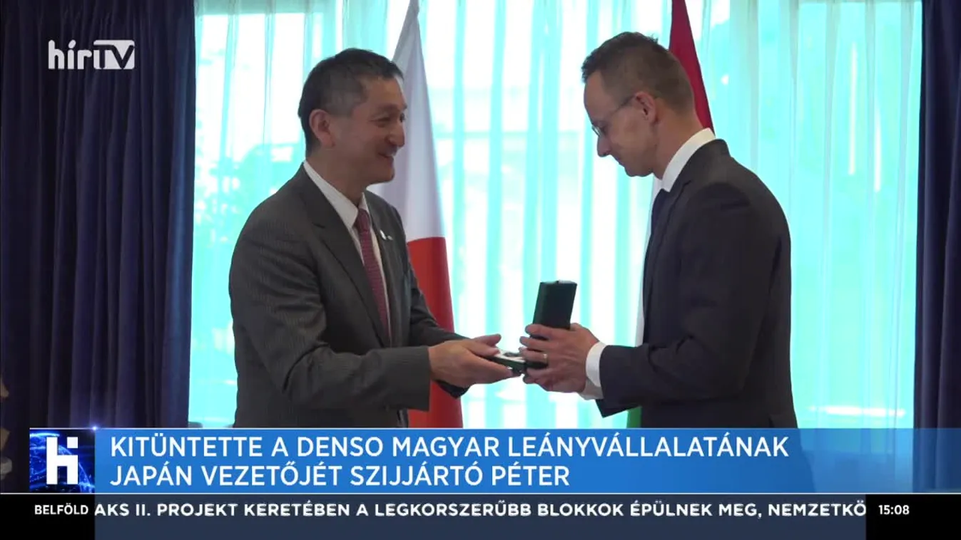 Kitüntette a Denso magyar leányvállalatának japán vezetőjét Szijjártó Péter