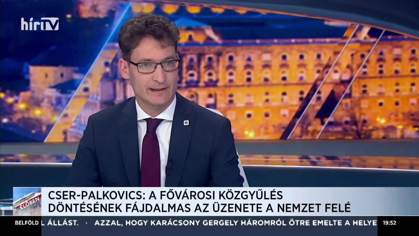 Cser-Palkovics: A fővárosi közgyűlés döntésének fájdalmas az üzenete a nemzet felé