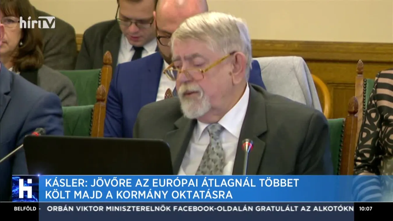 Kásler: Jövőre a európai átlagnál többet költ majd a kormány oktatásra