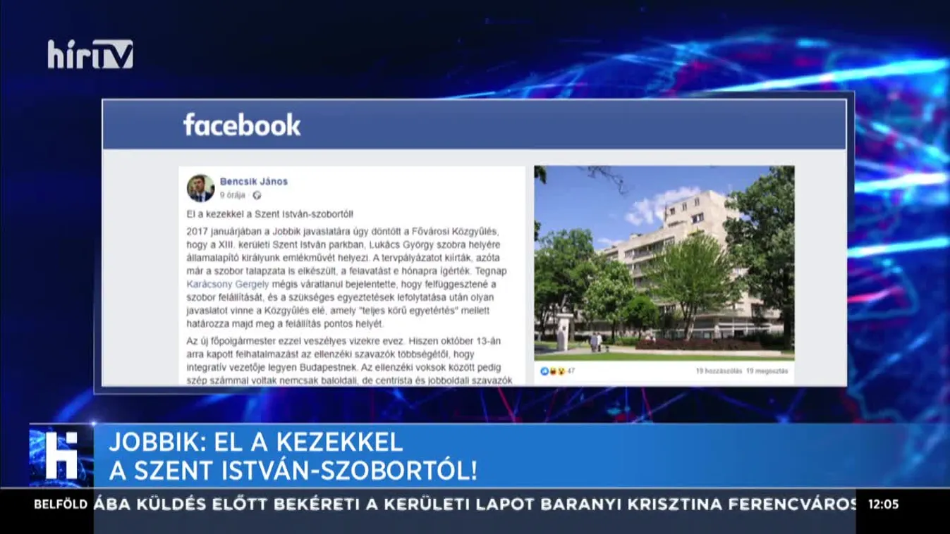 Jobbik: El a kezekkel a Szent István-szobortól!