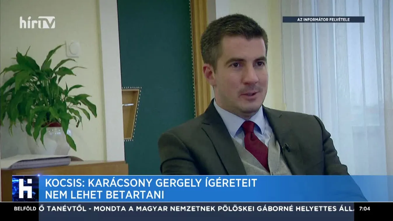 Kocsis: Karácsony Gergely ígéreteit nem lehet betartani