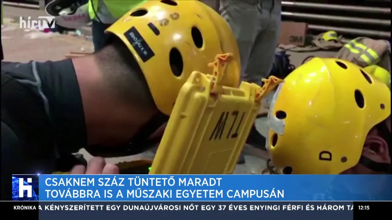 Csaknem száz tüntető maradt továbbra is a Műszaki Egyetem campusán