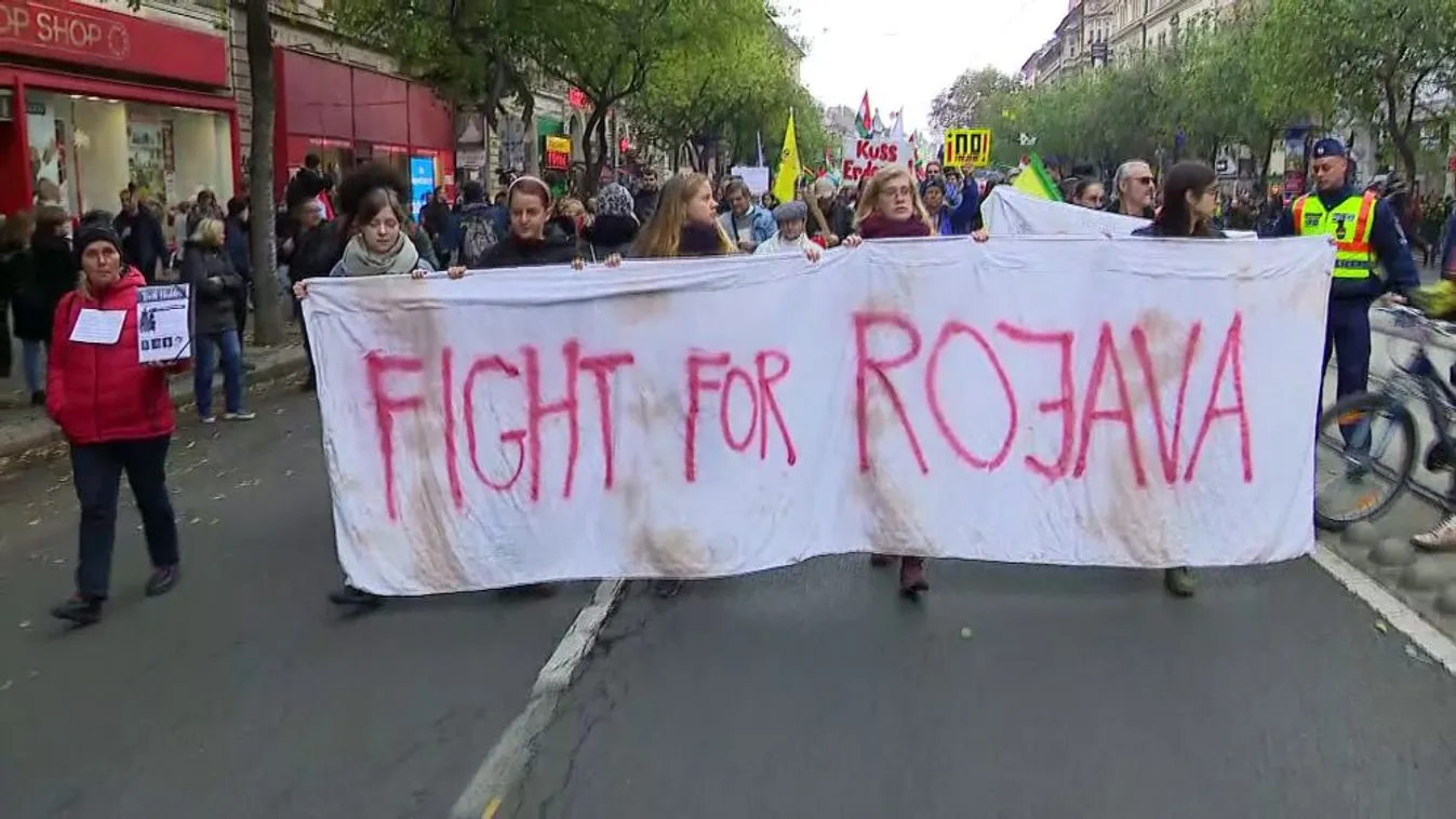 Tüntetés Erdogan látogatása ellen